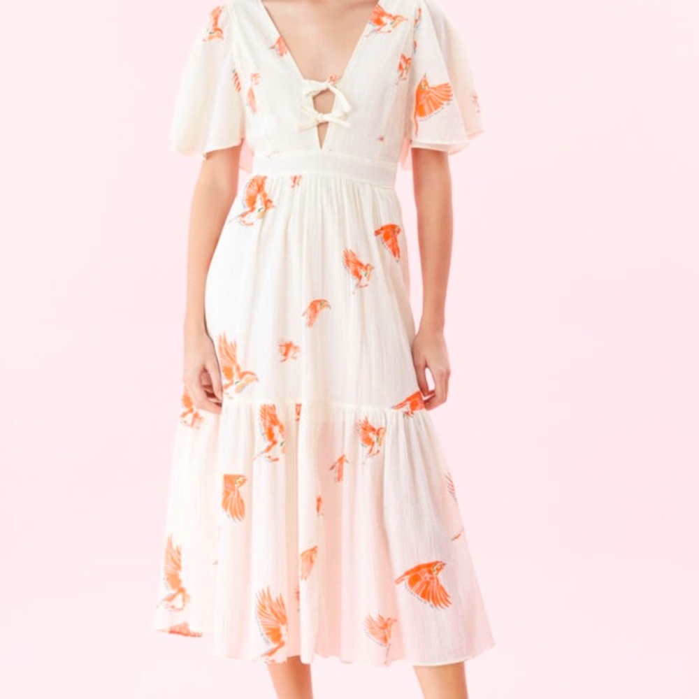 La Vie by REBECCA TAYLOR Birds Maxi Dress 🌵 Small
